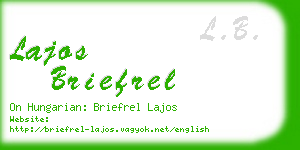 lajos briefrel business card